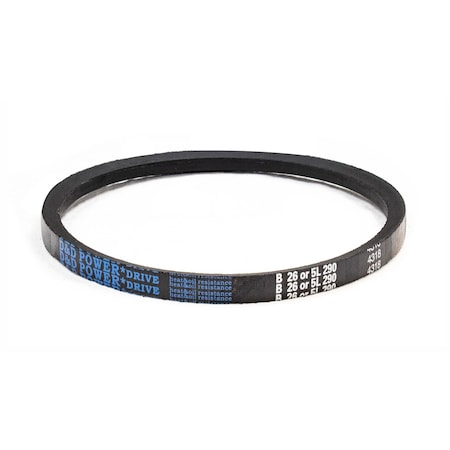 D&D B26/5L290 Classical V-Belt, 29 in Outside Length, 21/32 in Top Width, 1 Ribs B26/5L290